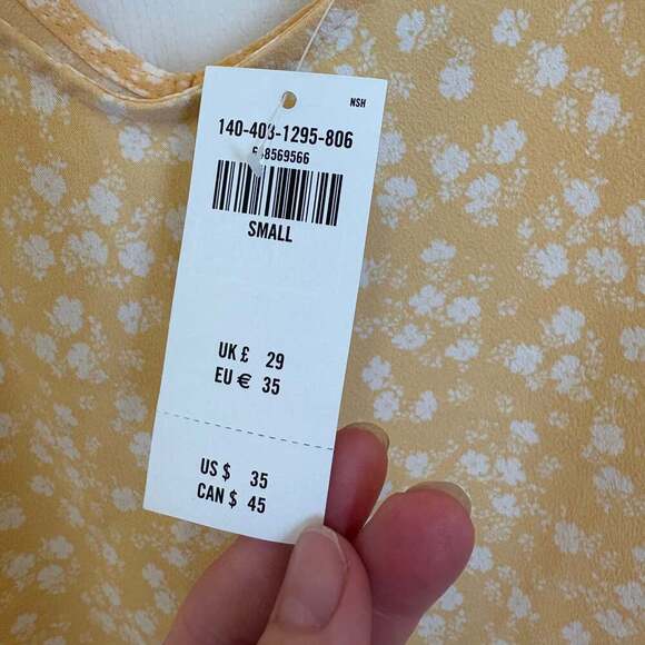 2 Pc Floral & Polka Dot Cami Tank Top Bundle Women’s Small Yellow & Green NWT - Picture 5 of 11